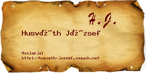 Husvéth József névjegykártya