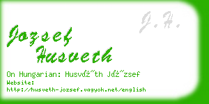 jozsef husveth business card